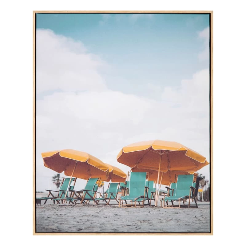 Framed Teal Chairs Canvas Wall Art, 16x20 3 Framed Teal Chairs Canvas Wall Art, 16x20