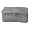 Galvanized Metal Box, 13x7 -Home Decor Shop galvanized metal box 13x7 1