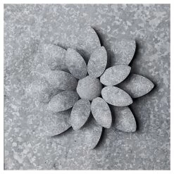 Galvanized Metal Flower Wall Art, 16"