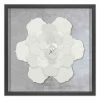 Glass Framed 3D White Floral Wall Art, 24" -Home Decor Shop glass framed 3d white floral wall art 24