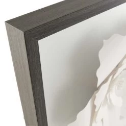 Glass Framed 3D White Floral Wall Art, 24" -Home Decor Shop glass framed 3d white floral wall art 24 2