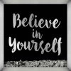 Glass Framed Believe In Yourself Sequin Shaker Box Wall Art, 12" -Home Decor Shop glass framed believe in yourself sequin shaker box wall art 12