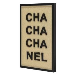 Glass Framed Chanel Print Wall Art, 16x24 -Home Decor Shop glass framed chanel print wall art 16x24 2