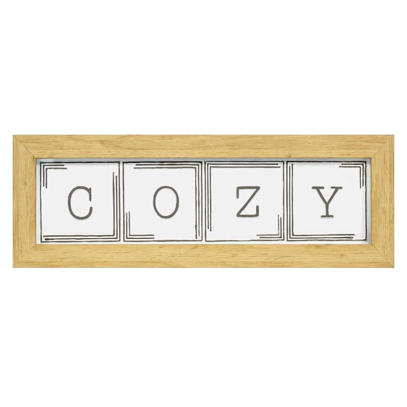 Glass Framed Cozy Tile Wall Art, 5.5x20 3 Glass Framed Cozy Tile Wall Art, 5.5x20