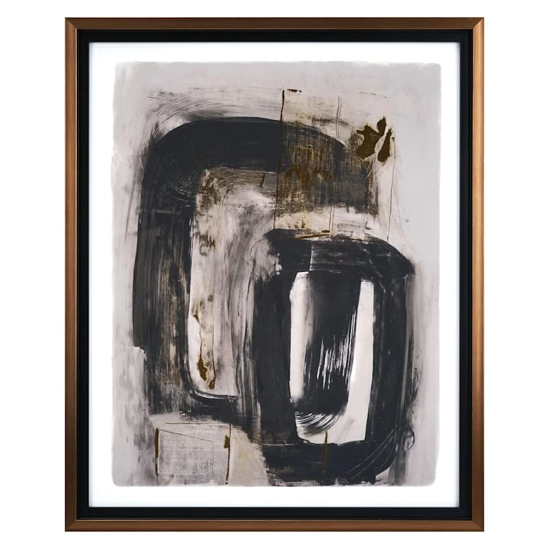 Glass Framed Gilt I Foiled Wall Art, 18x22 3 Glass Framed Gilt I Foiled Wall Art, 18x22