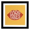 Glass Framed Good Vibes Print Wall Art, 12" -Home Decor Shop glass framed good vibes print wall art 12