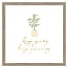 Glass Framed Keep Growing Keep Going Wall Art, 13" -Home Decor Shop glass framed keep growing keep going wall art 13