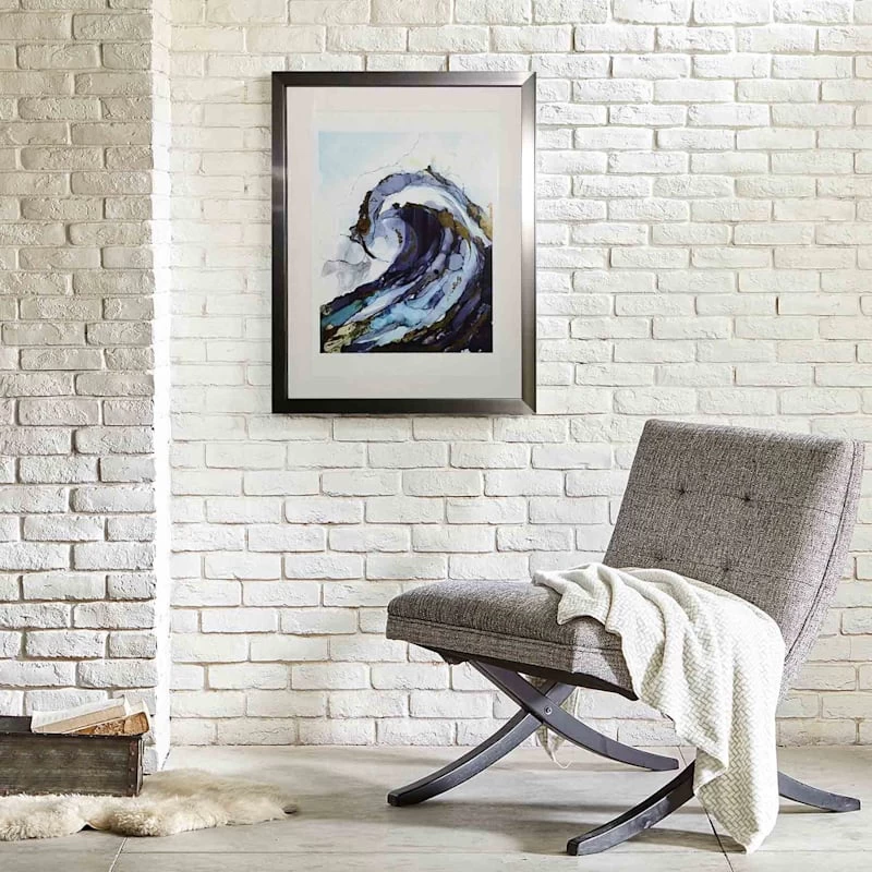 Glass Framed Liquid Wave 1 Wall Art, 27x39 4 Glass Framed Liquid Wave 1 Wall Art, 27x39 - Image 2