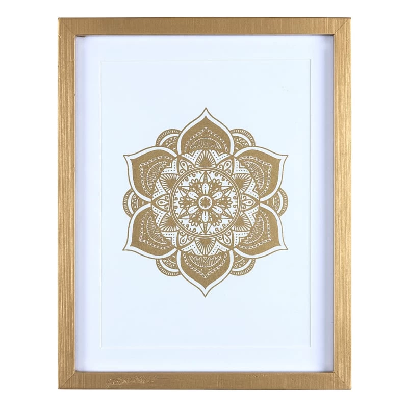 Glass Framed Metallic Mandala Wall Art, 11x14 3 Glass Framed Metallic Mandala Wall Art, 11x14