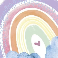 Glass Framed Rainbow Print Wall Art, 17" -Home Decor Shop glass framed rainbow print wall art 17 1