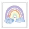 Glass Framed Rainbow Print Wall Art, 17" -Home Decor Shop glass framed rainbow print wall art 17