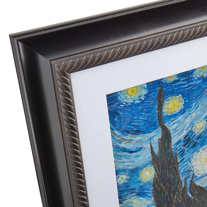 Glass Framed Starry Night Print Wall Art, 28x22 5 Glass Framed Starry Night Print Wall Art, 28x22 - Image 3