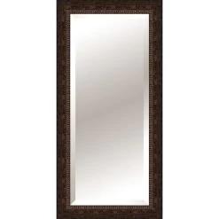 Gold Antique Rectangle Beaded Floor Mirror, 32x68
