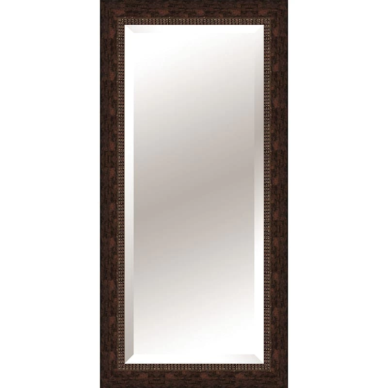 Gold Antique Rectangle Beaded Floor Mirror, 32x68 3 Gold Antique Rectangle Beaded Floor Mirror, 32x68