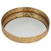 Gold Foiled Round Mirror Decorative Tray, 16" -Home Decor Shop gold foiled round mirror decorative tray 16