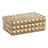 Gold Foiled Spike Decorative Box, 7x3 -Home Decor Shop gold foiled spike decorative box 7x3 1
