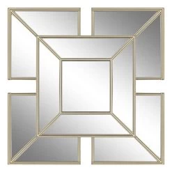 Gold Framed Accent Wall Mirror, 16"