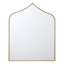 Gold Framed Pointed Arch Wall Mirror, 22x28