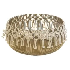 Gold Metal Bowl, 13"