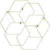 Gold Metal Hexagon Collage Clip Frame, 19" -Home Decor Shop gold metal hexagon collage clip frame 19