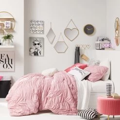 Gold Metal Hexagon Shaped Hanging Wall Mirror, 16" -Home Decor Shop gold metal hexagon shaped hanging wall mirror 16 1