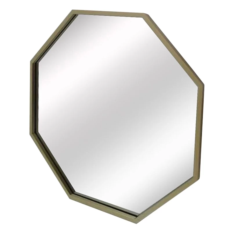 Gold Metal Octagon Wall Mirror, 24" 3 Gold Metal Octagon Wall Mirror, 24"