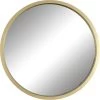 Gold Metal Round Wall Mirror, 30"