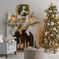 Gold Rounded Edge Wall Mirror, 24x30 -Home Decor Shop gold rounded edge wall mirror 24x30 3