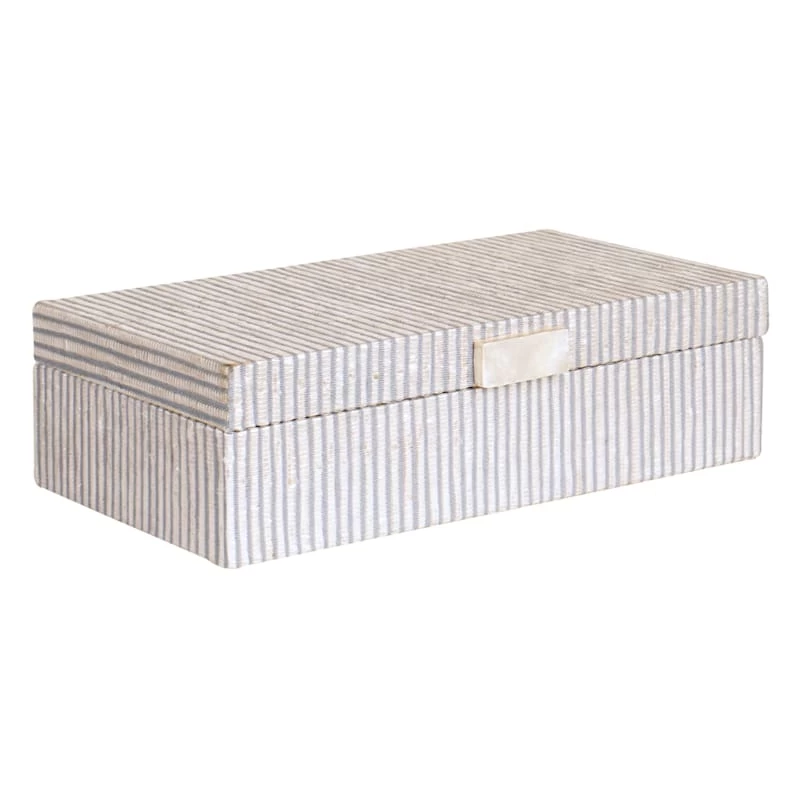 Grace Mitchell Blue Water Hyacinth Box, 13x4 3 Grace Mitchell Blue Water Hyacinth Box, 13x4