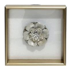 Grace Mitchell Framed Metallic Flower Wall Art, 12"