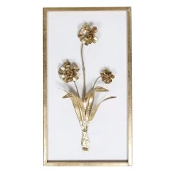 Grace Mitchell Gold Metal Floral Wall Art, 10x18