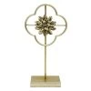 Grace Mitchell Gold Metal Quatrefoil Stand, 16" -Home Decor Shop grace mitchell gold metal quatrefoil stand 16