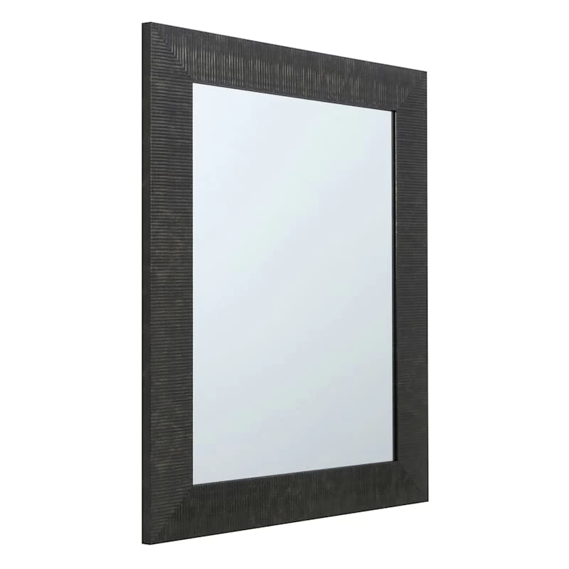 Grey Framed Ornate Wall Mirror, 22x28 4 Grey Framed Ornate Wall Mirror, 22x28 - Image 2