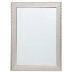 Grey Striped Trim Framed Wall Mirror, 22x28