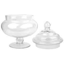 Honeybloom Clear Glass Apothecary Jar, 10"