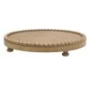 Honeybloom Decorative Footed Round Wood Tray, 12" -Home Decor Shop honeybloom decorative footed round wood tray 12