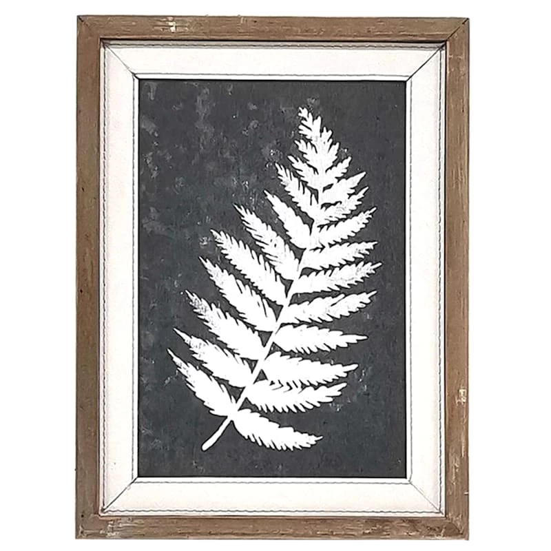 Honeybloom Glass Framed Black & White Fern Silhouette Wall Decor, 12x16 4 Honeybloom Glass Framed Black & White Fern Silhouette Wall Decor, 12x16 - Image 2