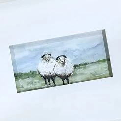 Honeybloom Glass Framed Sheep Print Wall Art, 17x13 -Home Decor Shop honeybloom glass framed sheep print wall art 17x13 2