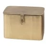 Honeybloom Gold Metal Decorative Box, 9" -Home Decor Shop honeybloom gold metal decorative box 9