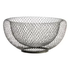 Honeybloom Grey Wire Bowl, 8"