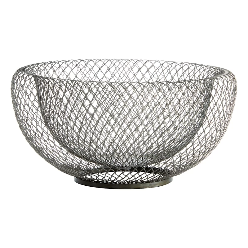 Honeybloom Grey Wire Bowl, 8" 3 Honeybloom Grey Wire Bowl, 8"
