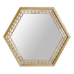 Honeybloom Hexagon Wall Mirror, 30x26