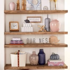 Honeybloom Ivory & Blue Striped Decorative Box, 6x5 -Home Decor Shop honeybloom ivory blue striped decorative box 6x5 5