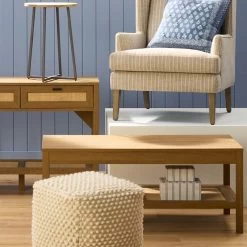 Honeybloom Ivory & Blue Striped Decorative Box, 6x5 -Home Decor Shop honeybloom ivory blue striped decorative box 6x5 8