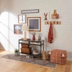 Honeybloom Navy Floral Framed Wall Art, 20x21 -Home Decor Shop honeybloom navy floral framed wall art 20x21 3