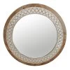 Honeybloom Round Artisanal Wall Mirror, 32" 1 Honeybloom Round Artisanal Wall Mirror, 32" -Home Decor Shop honeybloom round artisanal wall mirror 32