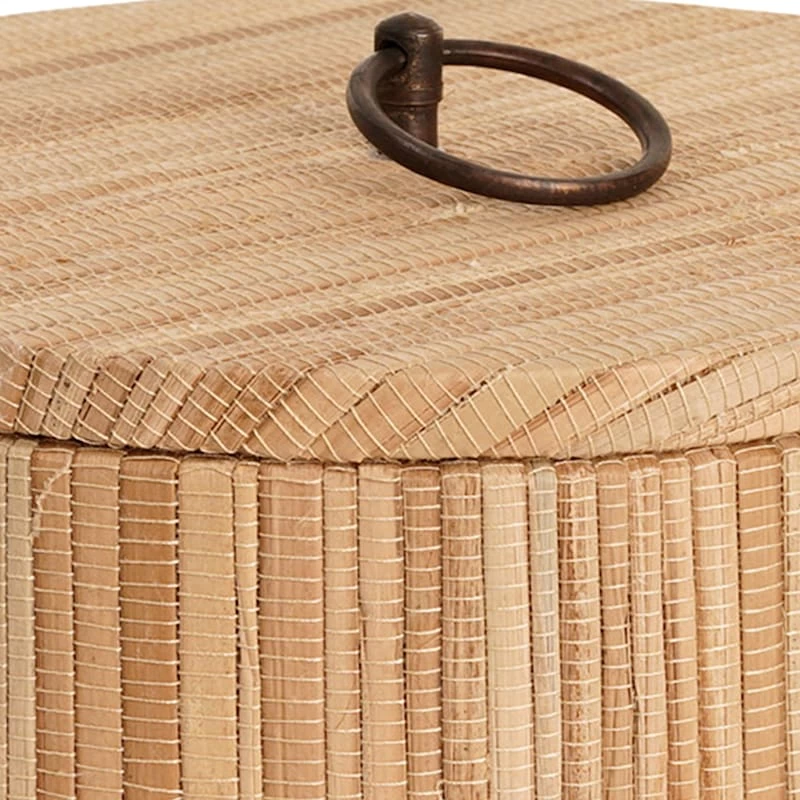 Honeybloom Round Brown Woven Box, 8" 4 Honeybloom Round Brown Woven Box, 8" - Image 2