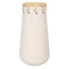 Honeybloom White Metal & Rattan Basketweave Vase, 12" -Home Decor Shop honeybloom white metal rattan basketweave vase 12