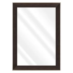 Jade Espresso & Silver Wall Mirror, 31x43