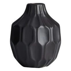 Katherine Matte Black Vase, 6"